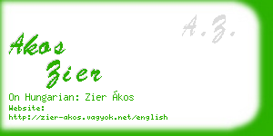akos zier business card
